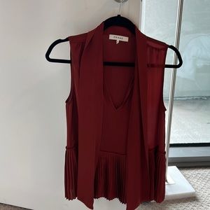 Frame 100% silk blouse with bow tie